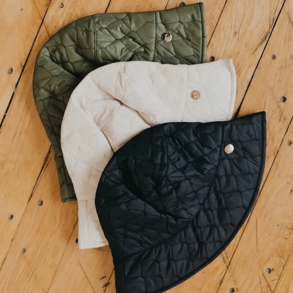 Black Quilted Bucket Hat (Anthropologie Brand) - Picture 8 of 10